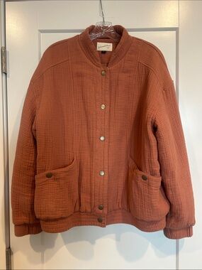 Universal Thread Waffle-Knit Bomber Jacket - Women's Lightweight Coat size large